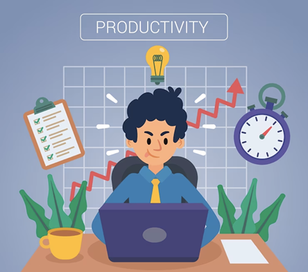 Employees Productive Remate work